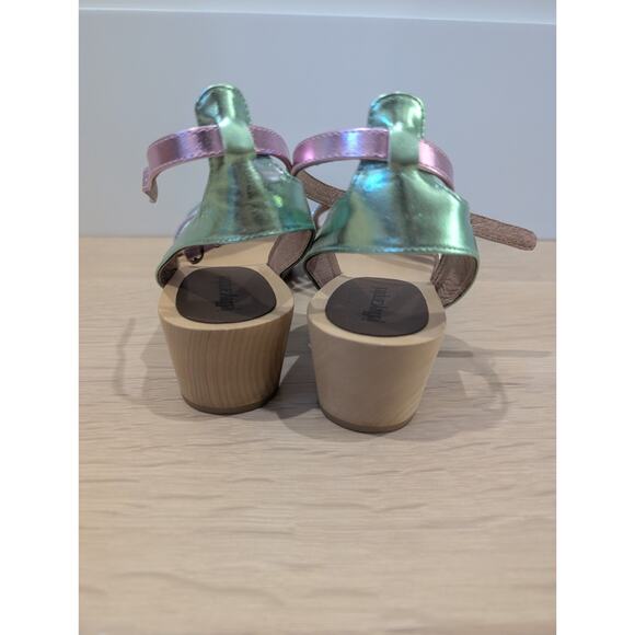 Jeffrey Campbell Metallic Platform Strappy Clog Sandal SZ 9.5 EUC - Picture 9 of 9